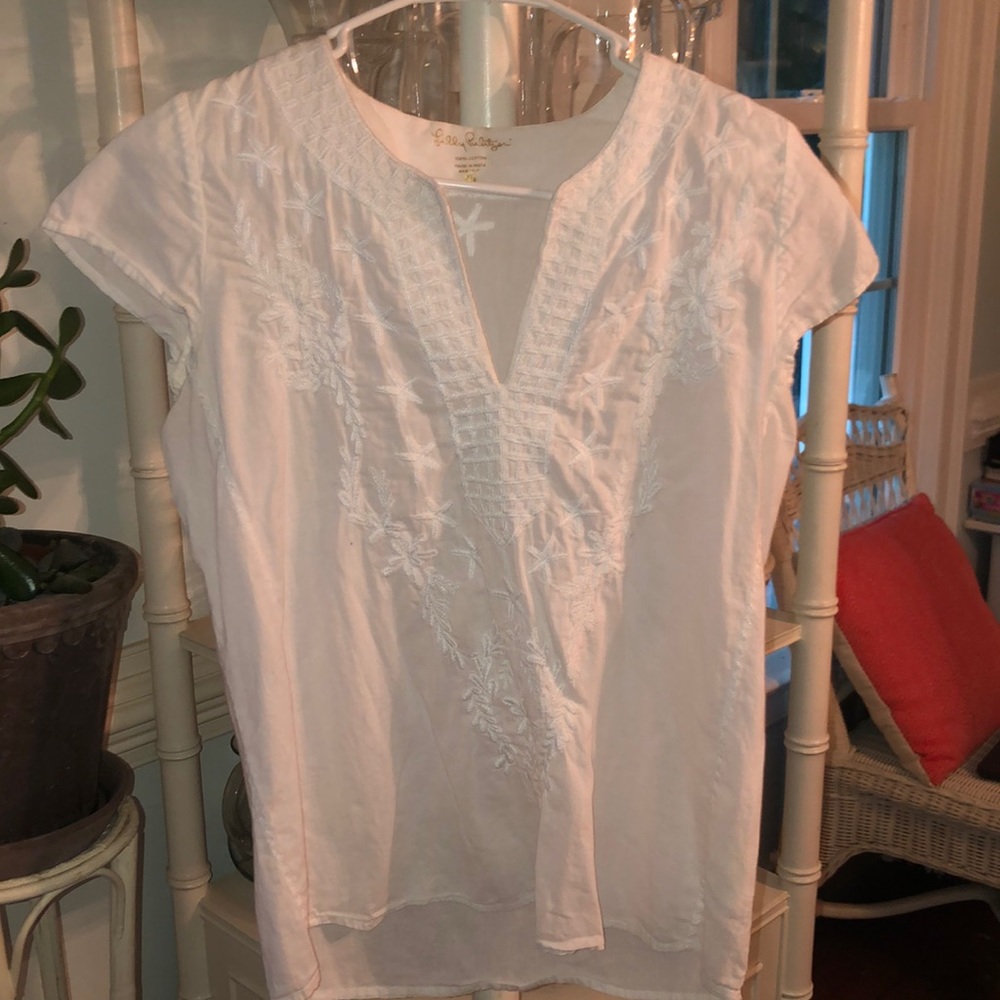 White sheer top